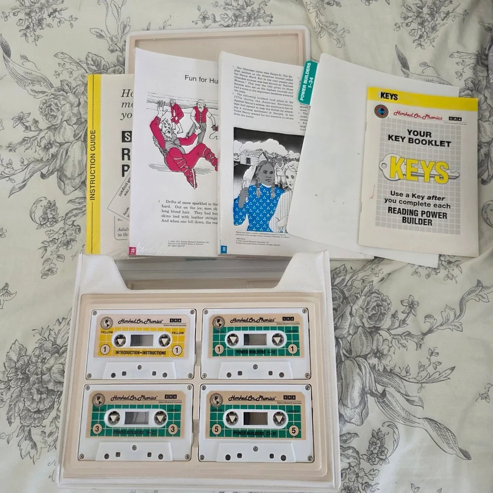 Hooked On Phonics SRA Your Reading Power Homeschooling Kit Vintage Cassettes NOS